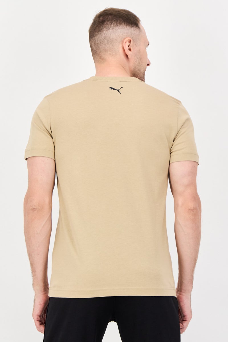 PUMA Men Sportswear Fit Short Sleeve Outdoor T-Shirts, Light Brown - Image 3